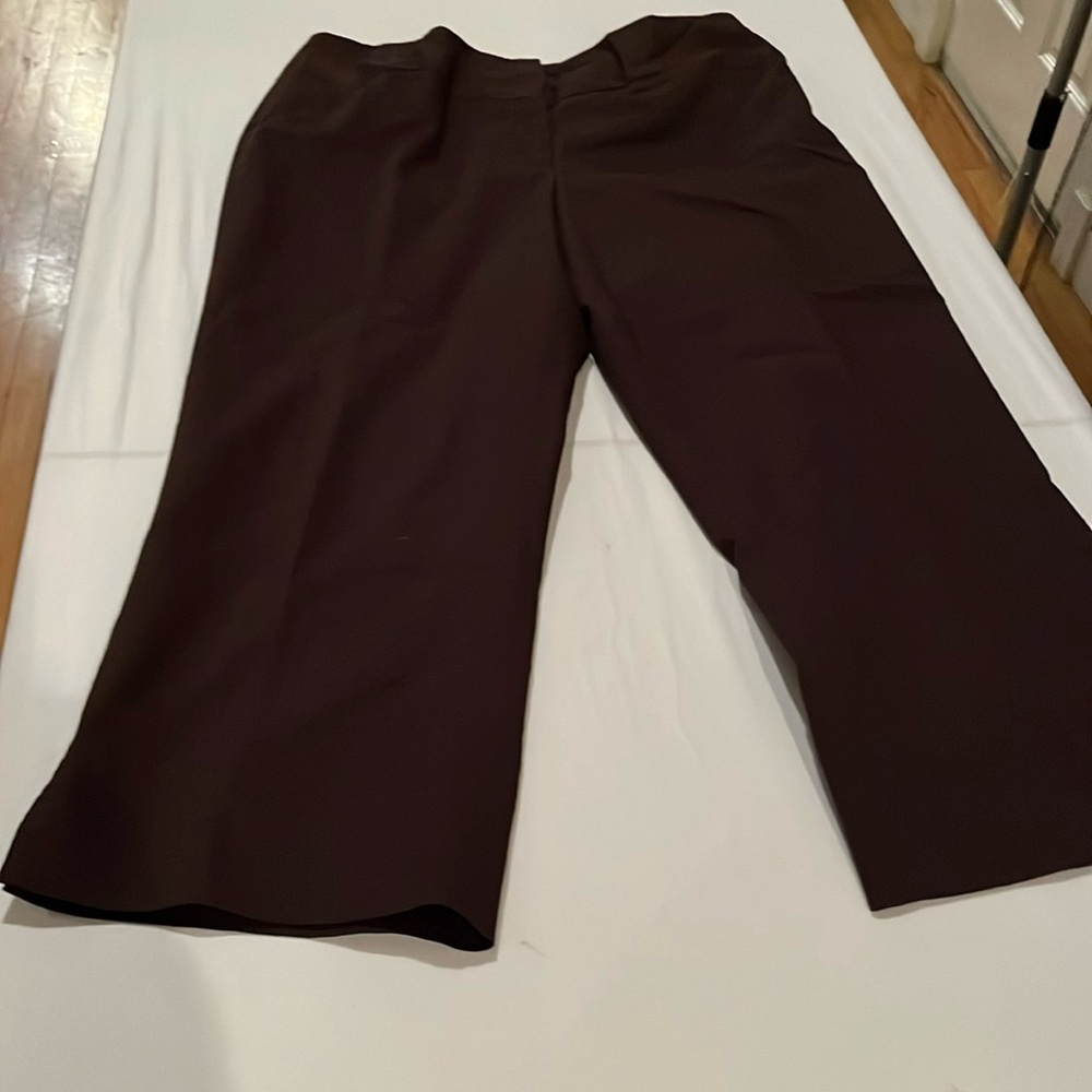 Mossimo Supply Co.size 12 brown cropped high waist full  leg pants
